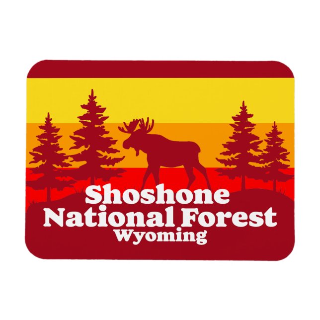 Magnet Flexible Forêt nationale de Shoshone Wyoming (Horizontal)