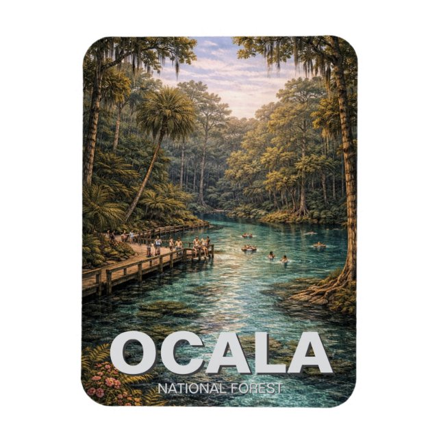 Magnet Flexible Forêt nationale d'Ocala, voyage en Floride (Vertical)