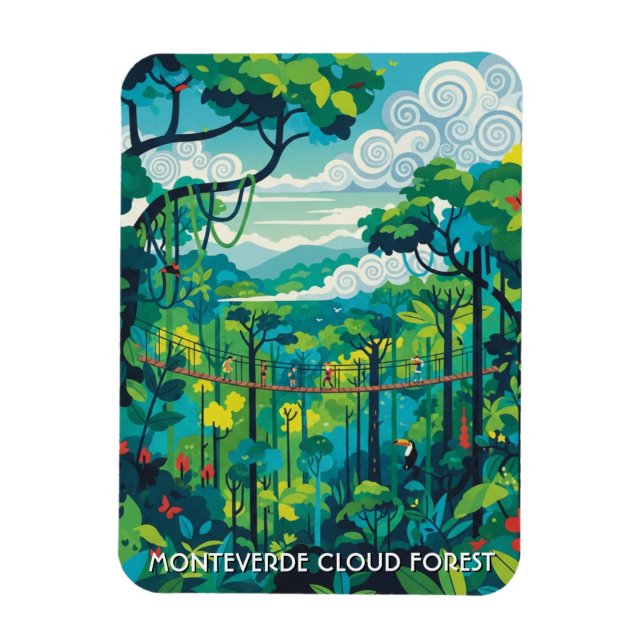 Magnet Flexible Forêt nuageuse de Monteverde Costa Rica (Vertical)