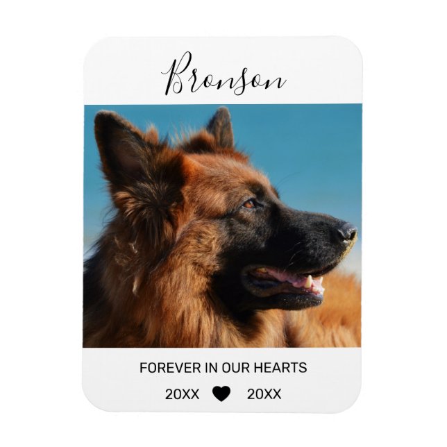 Magnet Flexible Forever In Our Hearts | Pet Photo Memorial (Vertical)