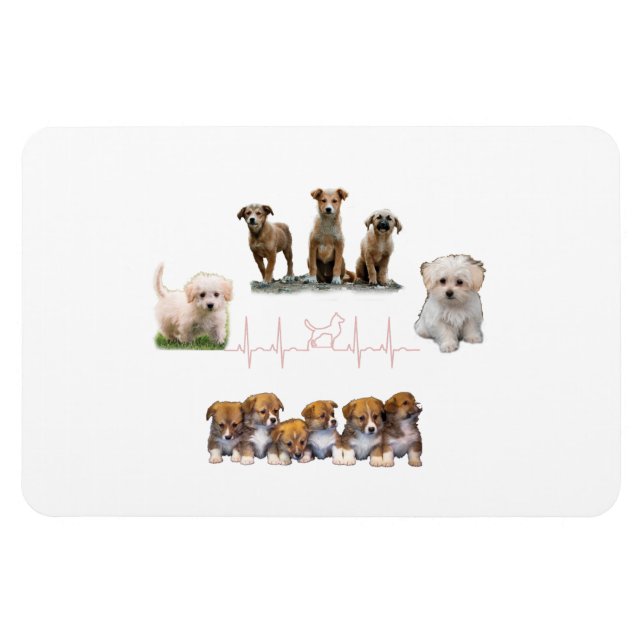 Magnet Flexible Forfait Chiens, Forfait Chiens Amoureux (Horizontal)