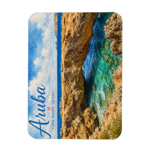Magnet Flexible Formation rocheuse du pont naturel d'Aruba Caraïbe