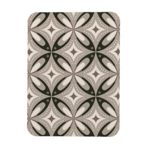 Magnet Flexible Formes circulaires rétro beige et marron