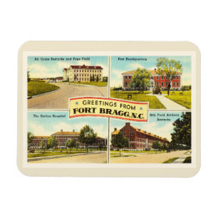 Magnet Flexible Fort Bragg # 2 Caroline du Nord NC Souvenir Vintag