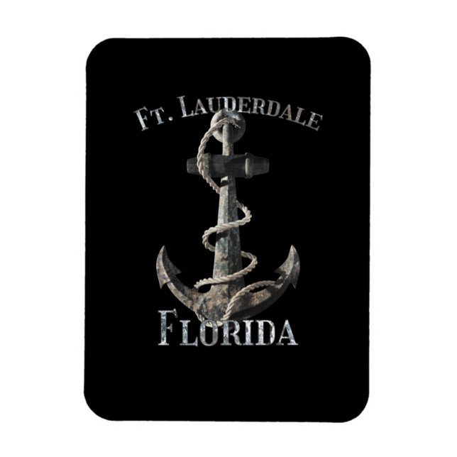 Magnet Flexible Fort Lauderdale Floride Vacances Ancres nautiques  (Vertical)