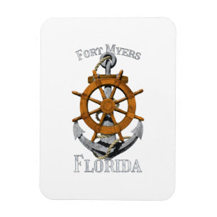 Magnet Flexible Fort Myers Florida Vacation Ancre nautique Helm S