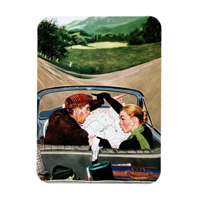 Magnet Flexible Fourche sur la route (Vertical)