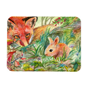 Magnet Flexible Fox and Little Rabbit
