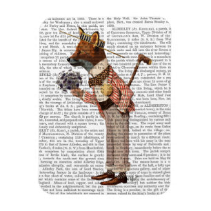 Magnet Flexible Fox dans le chapeau en paille