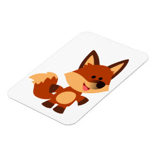 Magnet flexible Fox de dessin innocent mignon