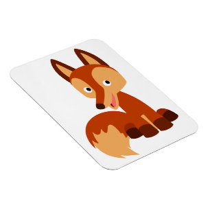 Magnet flexible Fox de dessin mignon
