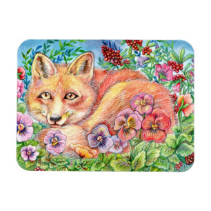 Magnet Flexible Fox et Pansies