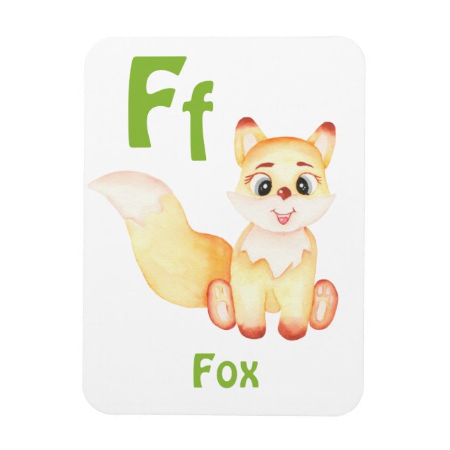 Magnet Flexible Fox personnaliser ABC : Lettre F - Ajouter votre n (Vertical)