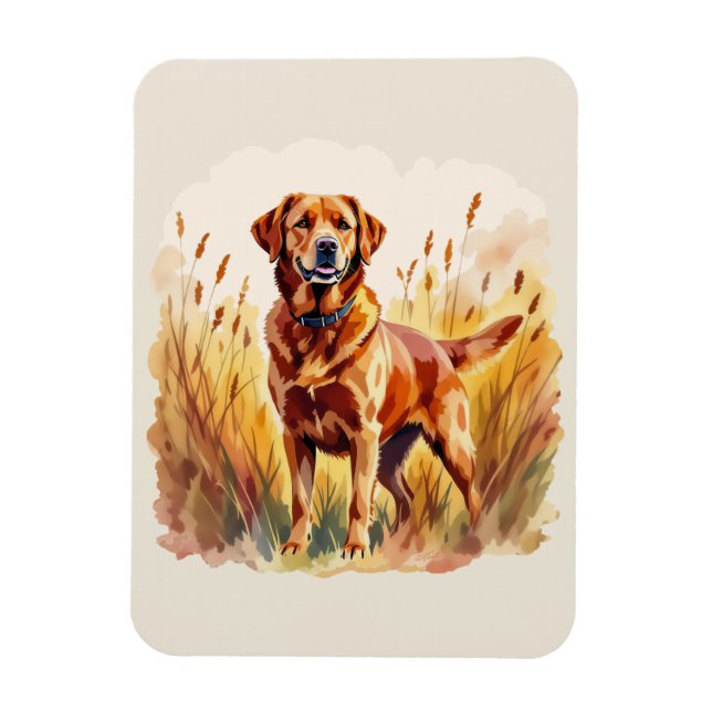Magnet Flexible Fox Red Labrador Retriever Dog (Vertical)