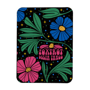 Magnet Flexible Foxtrot Delta Tango Flower Boho