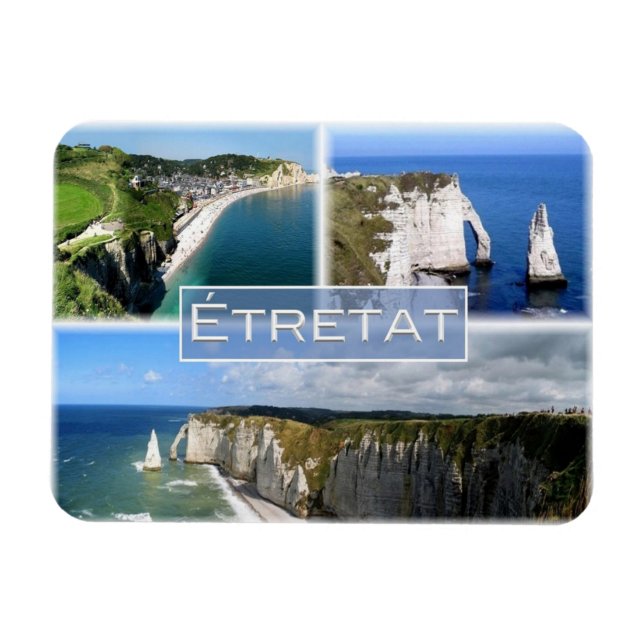 Magnet Flexible FR France - Normandy -  Etretat - The cliffs - (Horizontal)