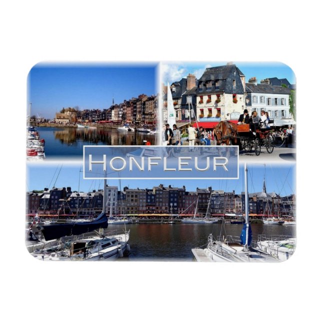 Magnet Flexible FR France - Normandy -  Honfleur - Harbour - (Horizontal)