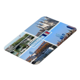 Magnet Flexible FR Lyon - Pont Lafayette - Basilique de Fourvière