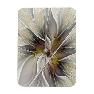 Magnet Flexible Fractal floral, fleur de fantaisie aux couleurs de
