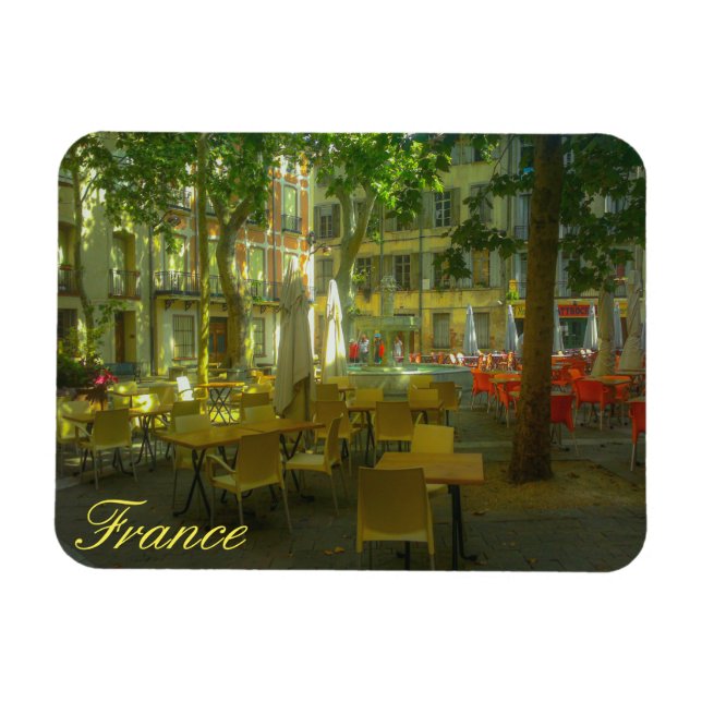 Magnet Flexible France Cityscape Café Restaurant Architecture (Horizontal)