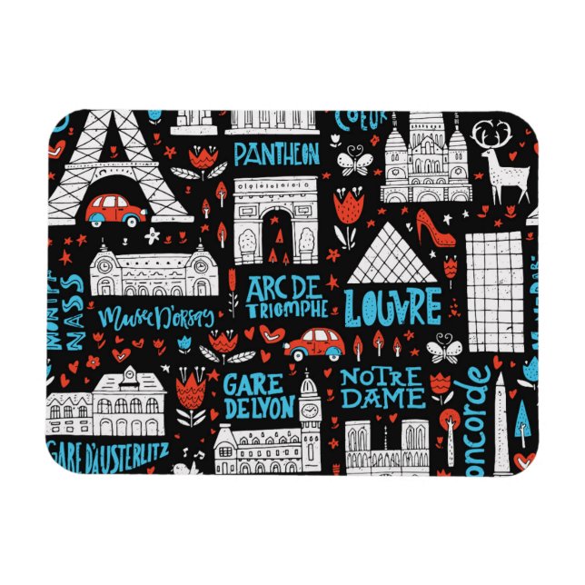 Magnet Flexible France | Motif de symboles (Horizontal)