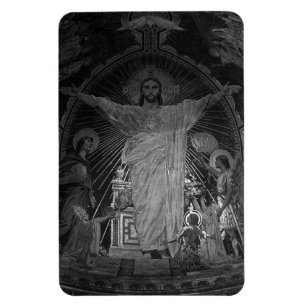 Magnet Flexible France Paris Main mosaïque Sacré-Cœur jésus 1970
