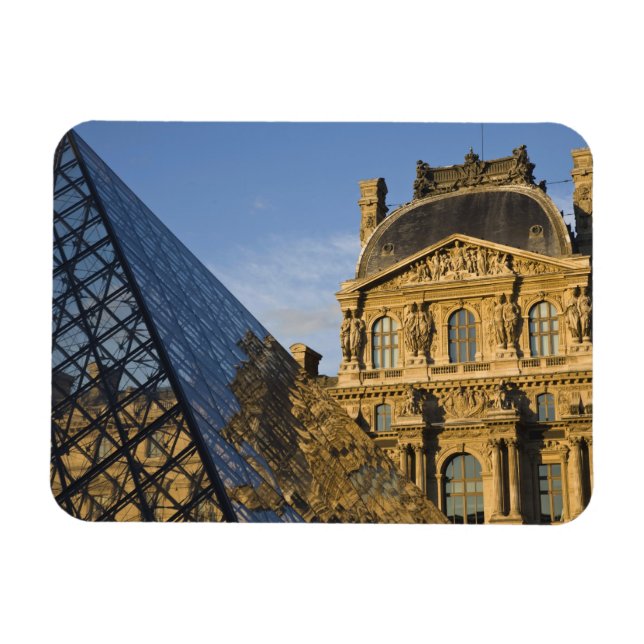 Magnet Flexible France, Paris, Musée du Louvre et la Pyramide, (Horizontal)