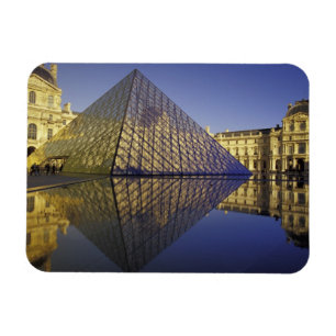 Magnet Flexible FRANCE, Paris Reflet, Pyramide. Le Louvre