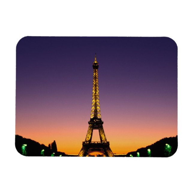 Magnet Flexible France, Paris, Tour Eiffel au coucher du soleil. (Horizontal)