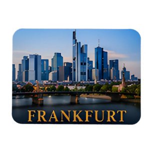 Magnet Flexible Francfort Allemagne Moderne Skyline Destination Vo