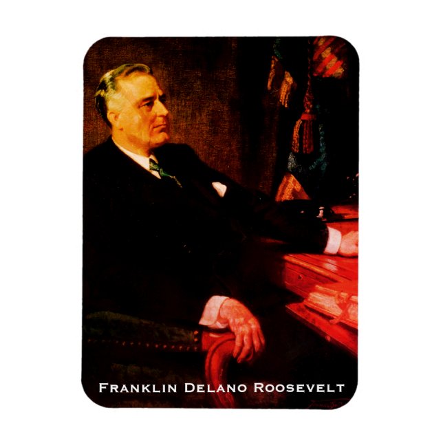 Magnet Flexible Franklin D. Roosevelt, 4 Term War President FDR (Vertical)