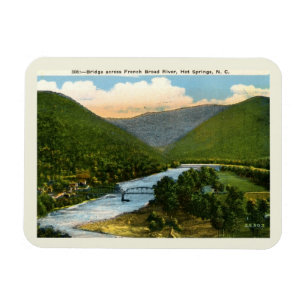 Magnet Flexible French Broad River, Hot Springs, NC Vintage Style