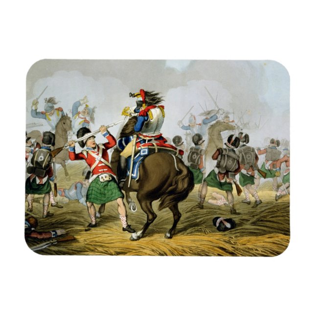Magnet Flexible French Cuirassiers at the Battle of Waterloo, Char (Horizontal)
