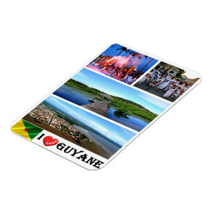 Magnet Flexible French Guiana - I Love -