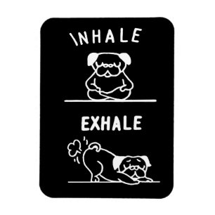 Magnet Flexible Frenchie Gift   Inhale Exhale French Bulldog