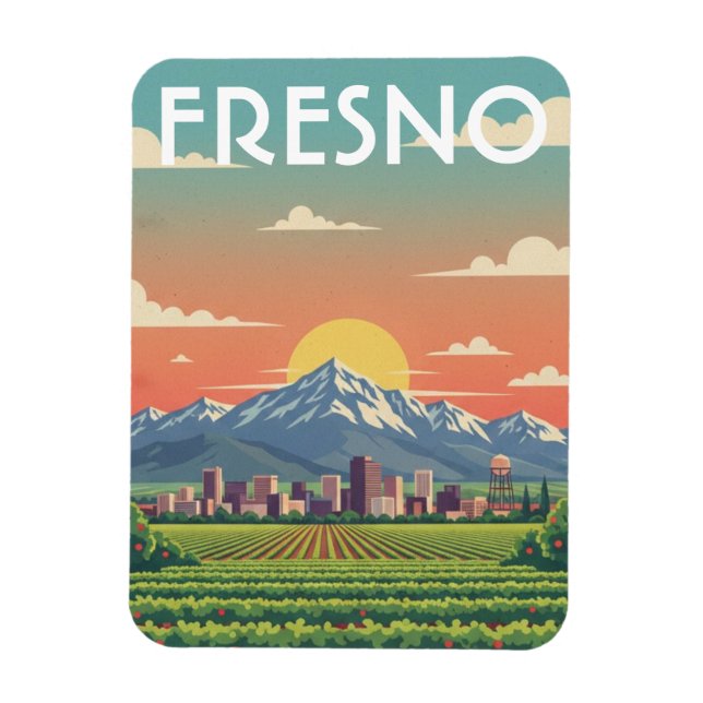 Magnet Flexible Fresno Vallée centrale de Californie (Vertical)