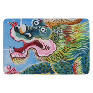 Magnet Flexible Fresque chinoise Foo Dog / Lion Guardian