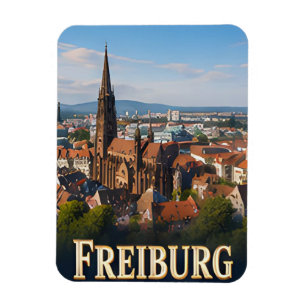Magnet Flexible ✈️ Fribourg-en-Brisgau Allemagne Cadeau de voyage