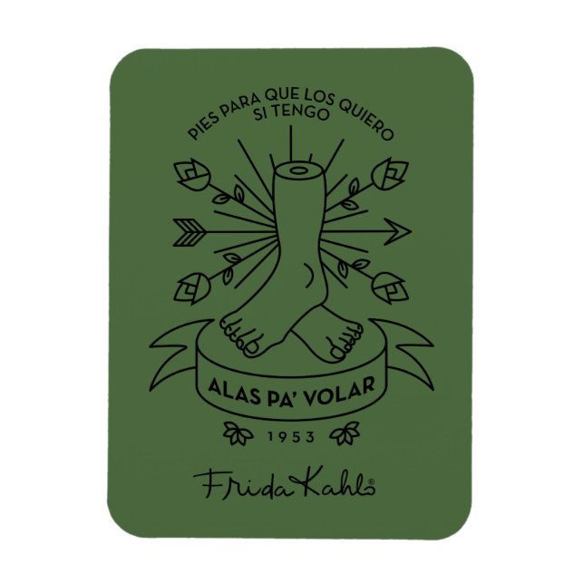 Magnet Flexible Frida Kahlo | Ailes à voler (Vertical)