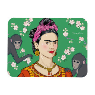 Magnet Flexible Frida Kahlo Monkey Graphic