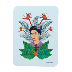 Magnet Flexible Frida Kahlo   Oiseaux de Paradis Floral Graphic