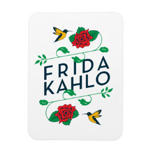 Magnet Flexible Frida Kahlo Typographie florale
