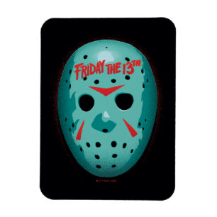 Magnet Flexible Friday the 13th Blue Hockey Mask Graphic