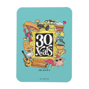 Magnet Flexible FRIENDS™ Graphisme 30 ans