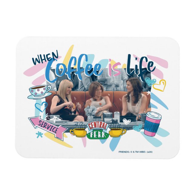Magnet Flexible FRIENDS™ | Quand le café est la vie (Horizontal)
