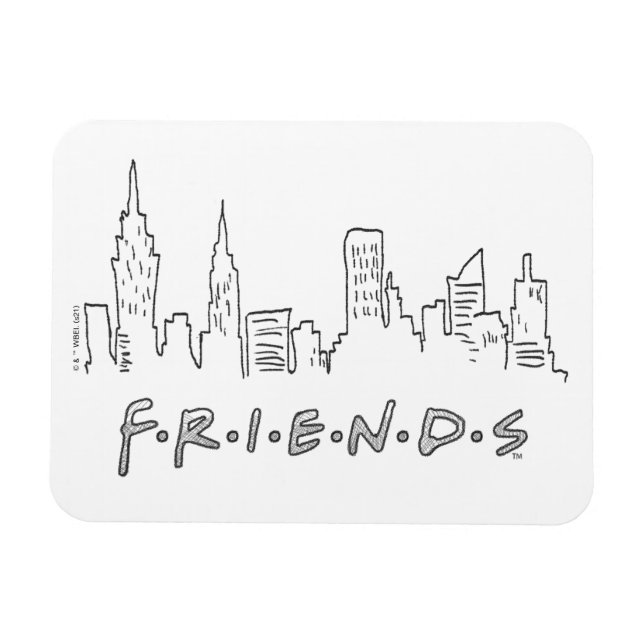 Magnet Flexible FRIENDS™ | Silhouette de New York (Horizontal)