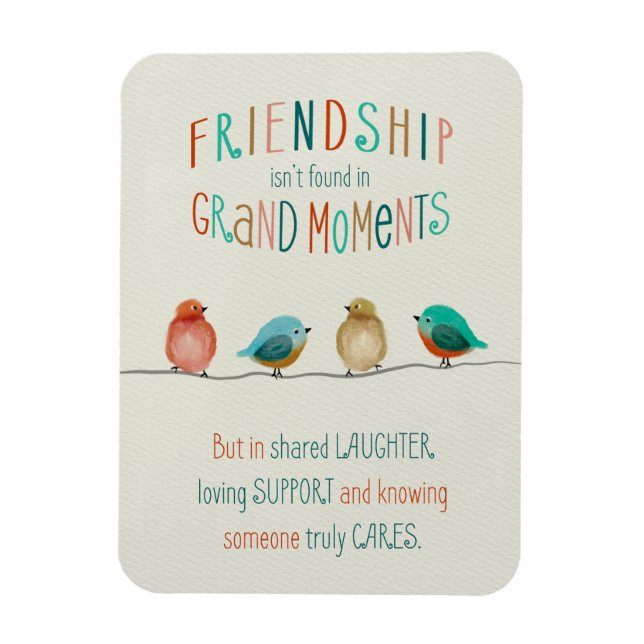 Magnet Flexible Friendship Birds Shared Laughter and Support  (Vertical)