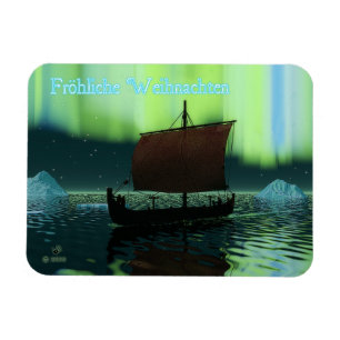 Magnet Flexible Frohliche Weihnachten - Viking Ship