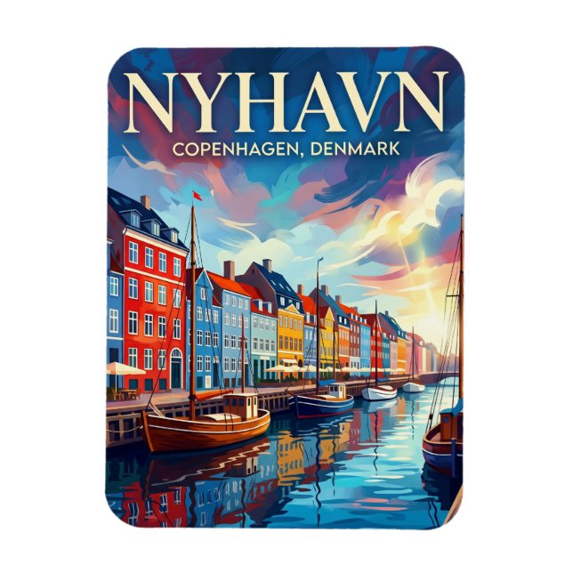Magnet Flexible Front de mer de Nyhavn Danemark (Vertical)