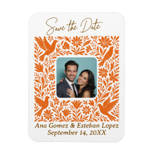 Magnet Flexible Frontière florale Otomí mexicaine Enregistrer la d